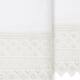 Authentic Hotel and Spa 100% Turkish Cotton Aiden 2PC White Lace Embellished Hand Towel Set