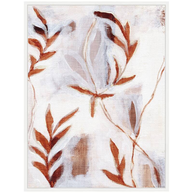 Kate and Laurel Sylvie Brown Foliage ll Framed Canvas by Nikita Jariwala