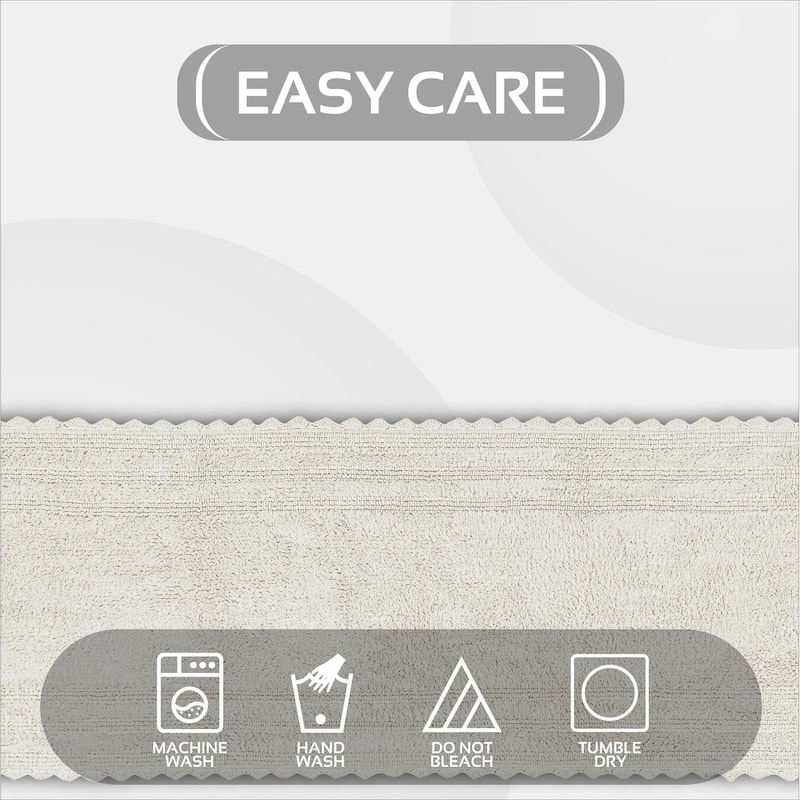 Better Trends Bath Rugs Set 100% Cotton Soft & Water Absorbent Tufted Bathroom Rug for Shower, Sink Bath Mats Lilly Crochet