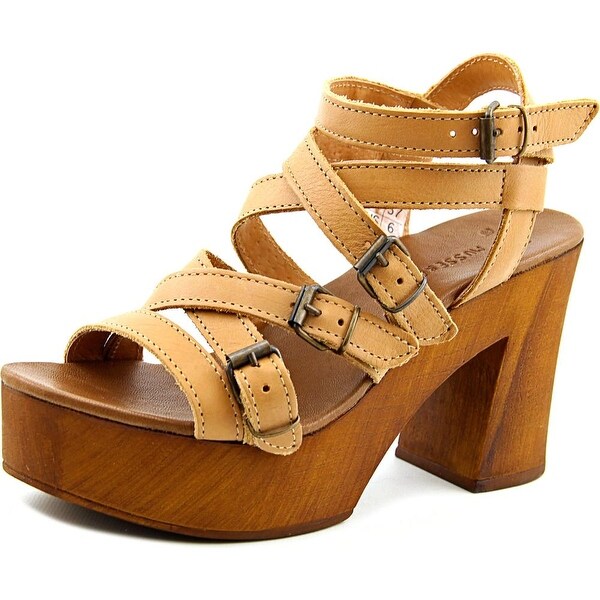 Musse & Cloud Malena Women Open Toe Leather Platform Sandal
