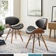 preview thumbnail 1 of 62, Corvus Madonna Mid-century Walnut and Black Accent Chair