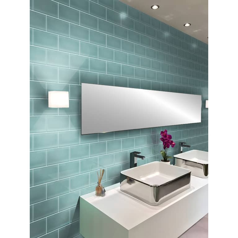 Apollo tile 3" x 6" Colorway Glossy Sky Blue Glass Tile (5 sq ft/case) - 40 Pack