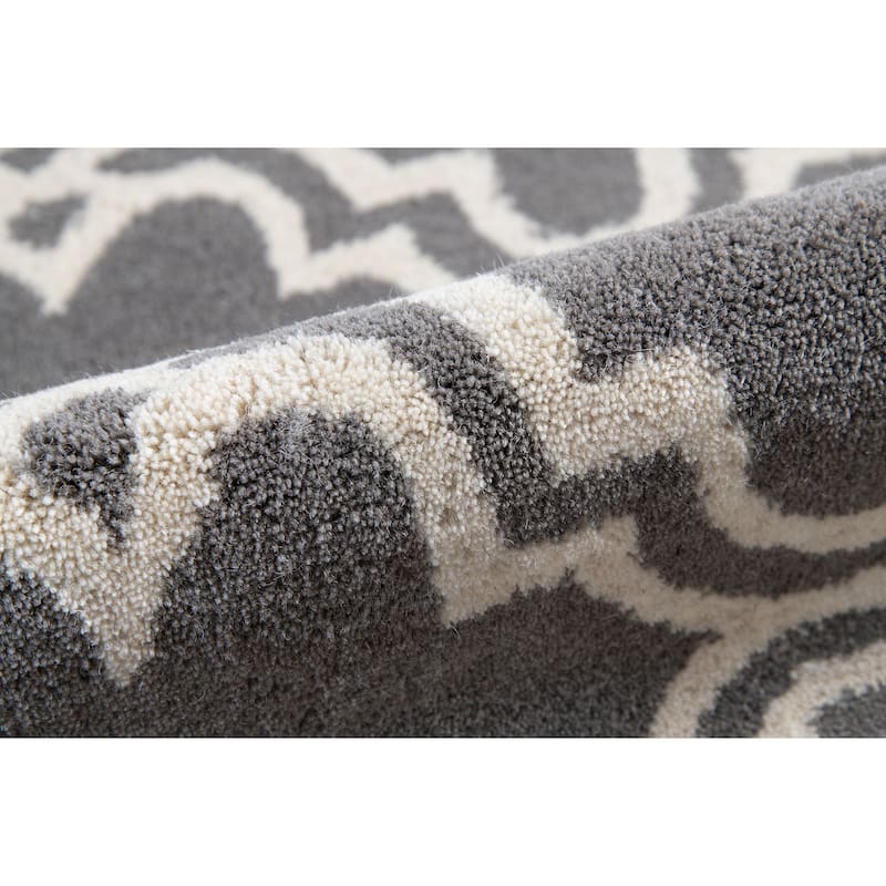 Modern Trellis Hand-Tufted Runner Rug - 2'3" x 8' Runner
