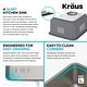 preview thumbnail 33 of 87, KRAUS Dex Stainless Steel Single Bowl Undermount Kitchen Bar Sink