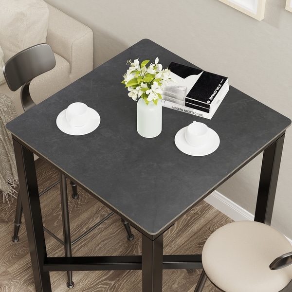 Square Cocktail Pub Bar Table Sintered Stone Tabletop - 28