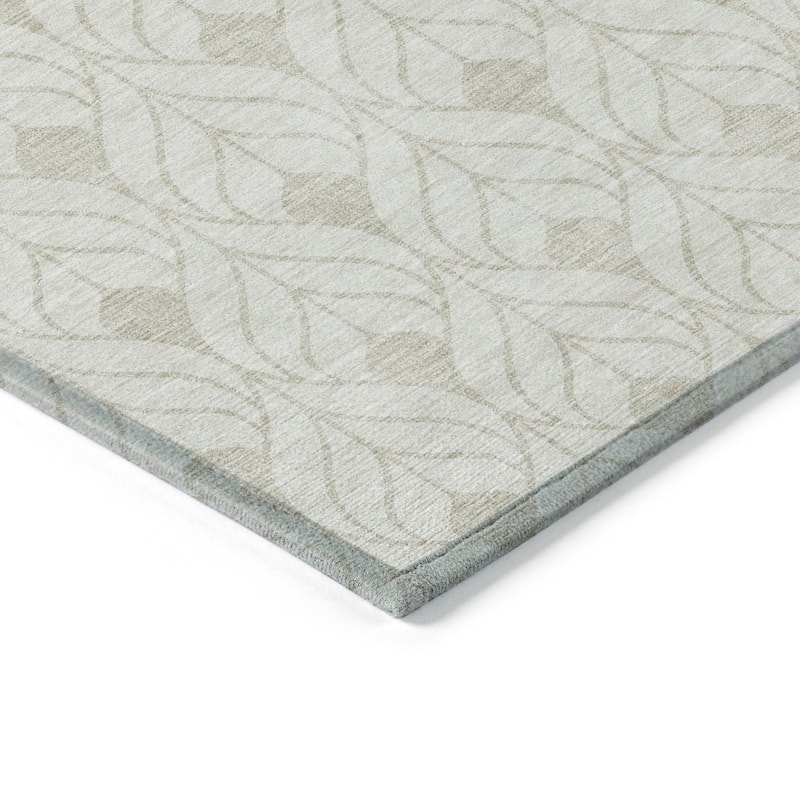 Machine Washable Indoor/ Outdoor Chantille Geo Teardrop Rug
