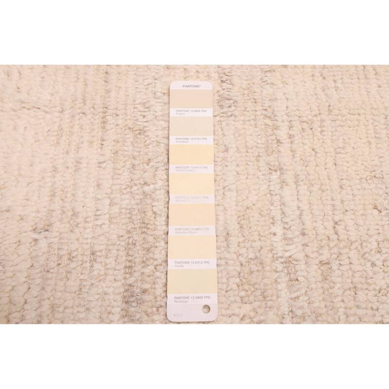 ECARPETGALLERY Hand-knotted Pak Finest Marrakesh Cream Wool Rug - 9'1 x 11'9