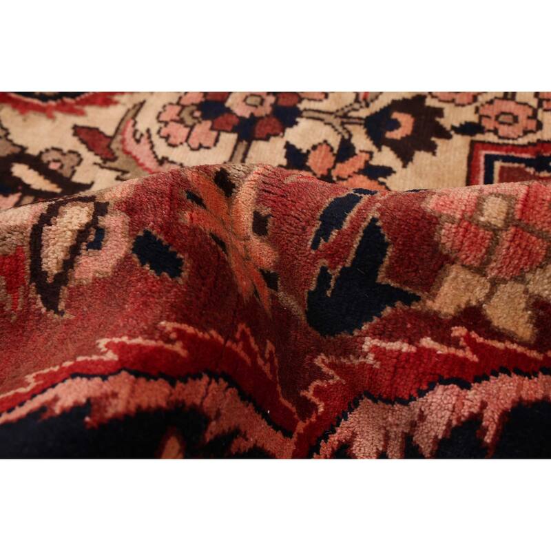 ECARPETGALLERY Hand-knotted Kayseri Vintage Dark Red Wool Rug - 7'2 x 10'4