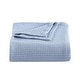 preview thumbnail 14 of 20, Tommy Bahama Bahama Coast Cotton Woven Reversible Blanket King - Medium Blue