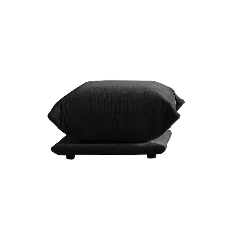 Mid-Century Modern Modular Soft Chenille Ottoman Footrest, Modern Square Ottoman Seat