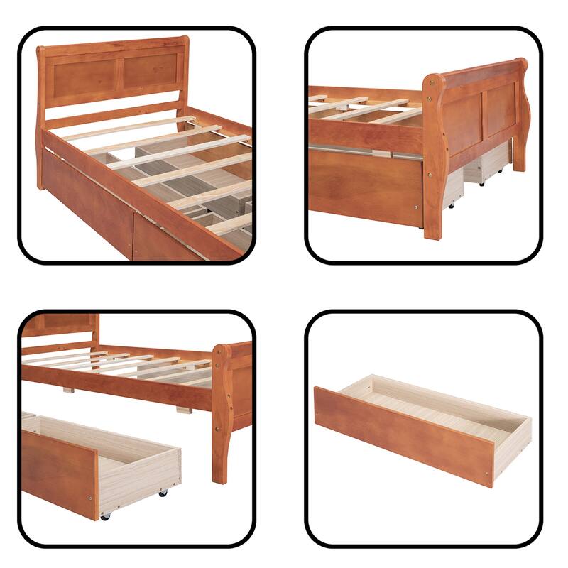 Twin Size Wood Platform Bed
