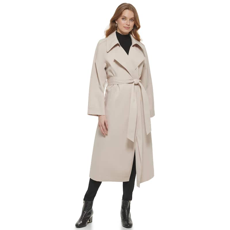 DKNY Oversized Lapel Trench Coat