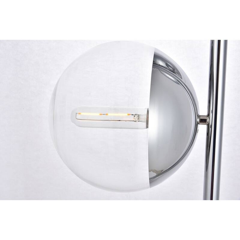 Mid-century Modern Clear Glass 3-light Floor Lamp