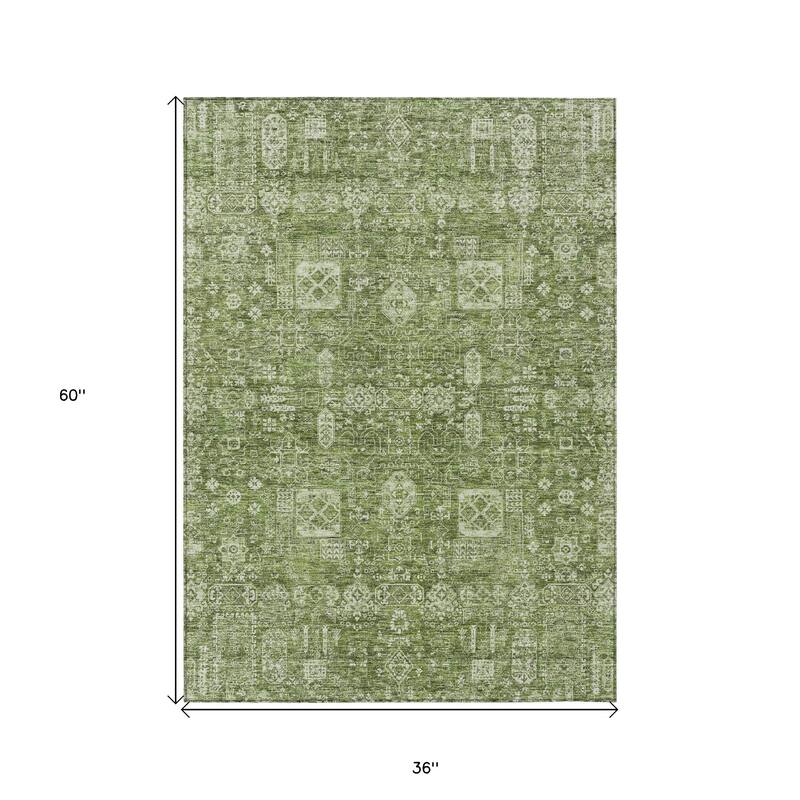 HomeRoots Oriental Transitional Rectangle Outdoor Rug