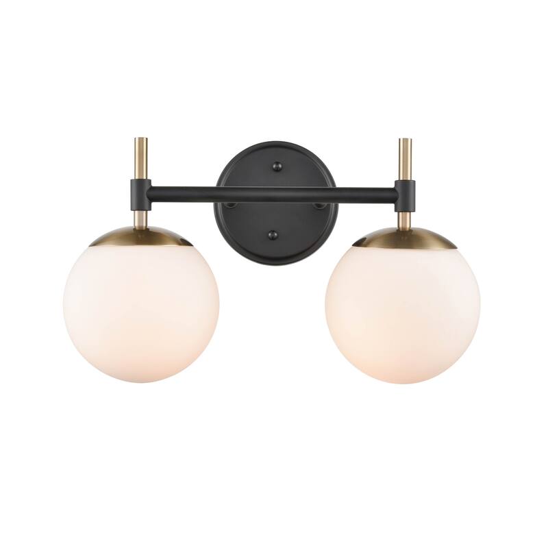 929 Lighting 2 Light Bathroom Vanity Fixture with Opal Glass Shades