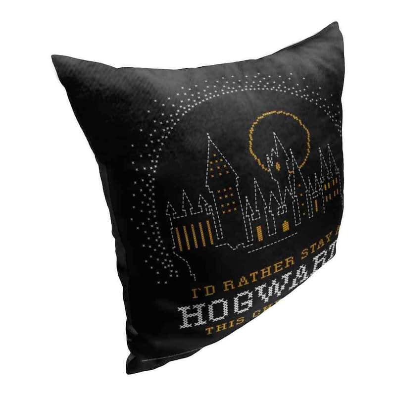 Warner Brothers Harry Potter Hogwarts Christmas 18 Inch Throw Pillow