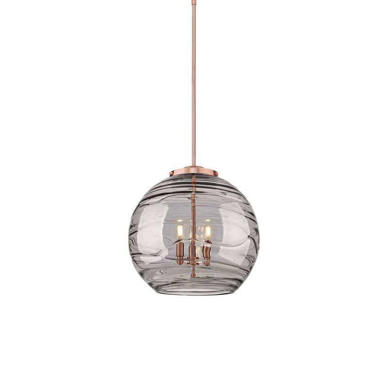 Innovations Lighting 221-3S-20-18 Athens Pendant Athens Deco Swirl 3 - Antique Copper