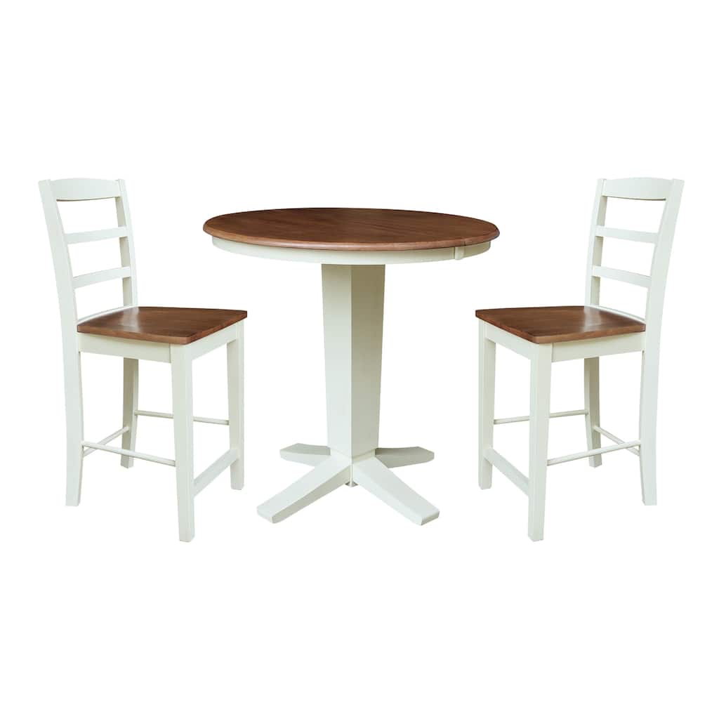 36" Round Extension Table with Counter Height Stools