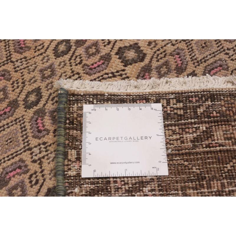 ECARPETGALLERY Hand-knotted Antalya Vintage Tan Wool Rug - 6'4 x 9'6