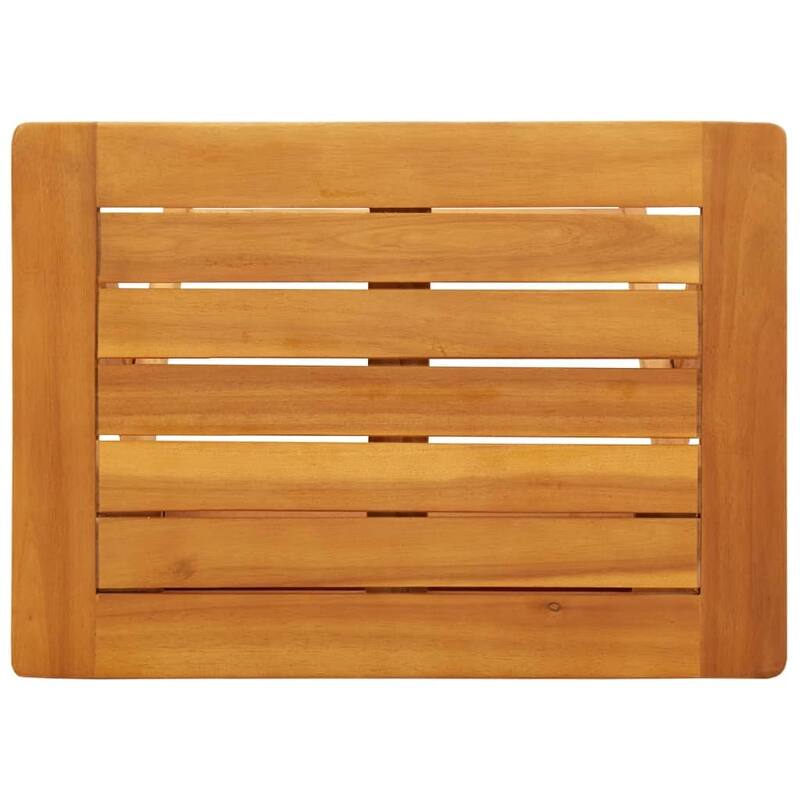 vidaXL Garden Table Natural wood Solid acacia wood with an oil finish - 14.2 x 19.7 x 23.6