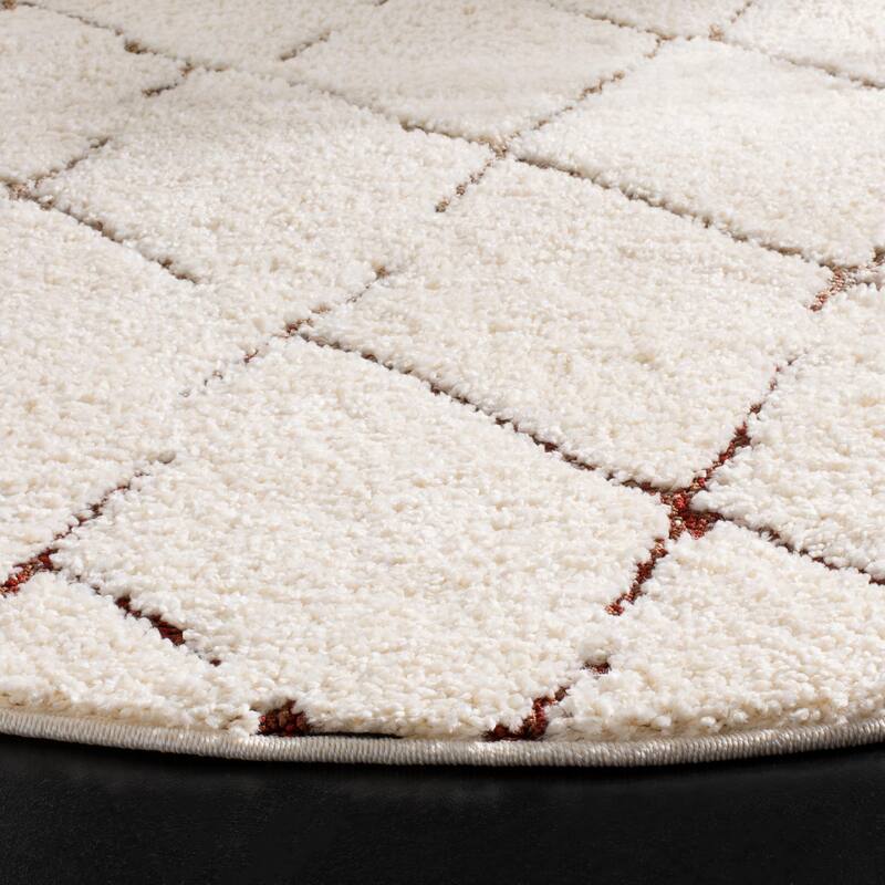SAFAVIEH Santorini Shag Isadora Abstract 1.2-inch Thick Rug