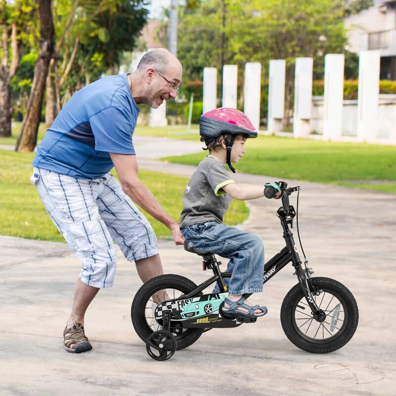 Costway 12"/14"/16"/18" Kids Training Bike with Removable Training