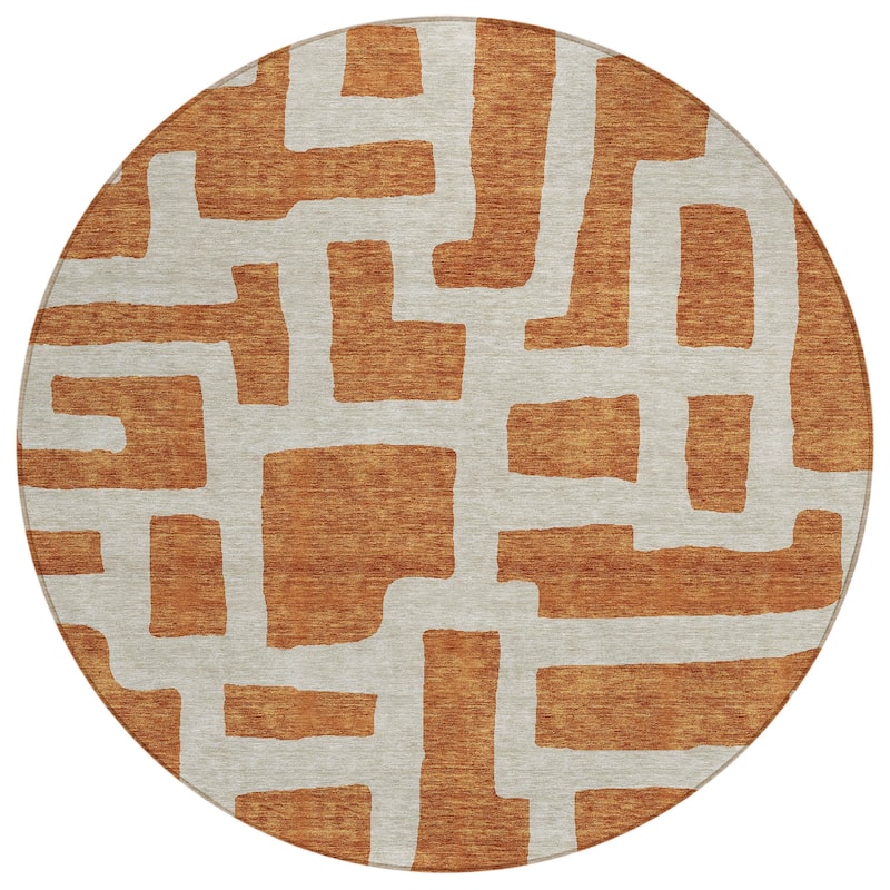 Machine Washable Indoor/ Outdoor Chantille Geo Contemporary Rug