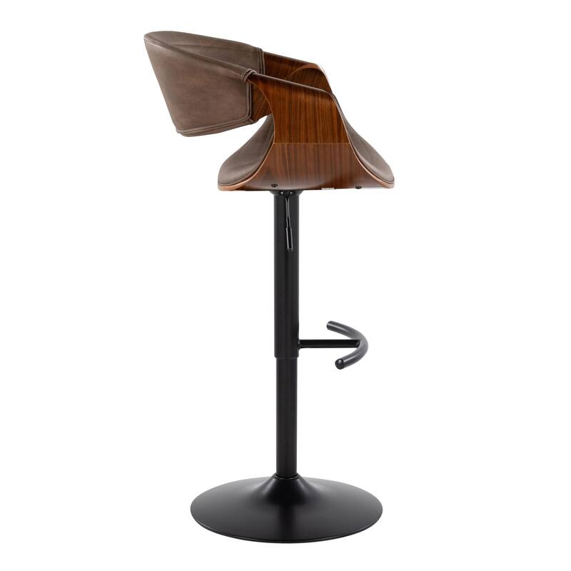 Carson Carrington Kanteborg Adjustable Bar Stool with Rounded T Footrest (Set of 2)