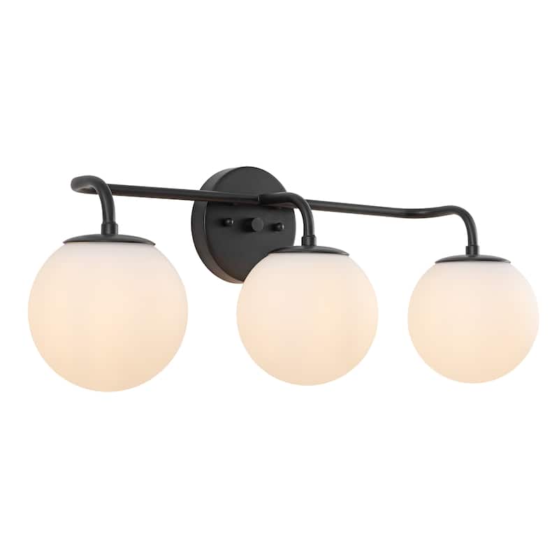 Globe Metal/Frosted Glass Modern LED Vanity, by JONATHAN Y