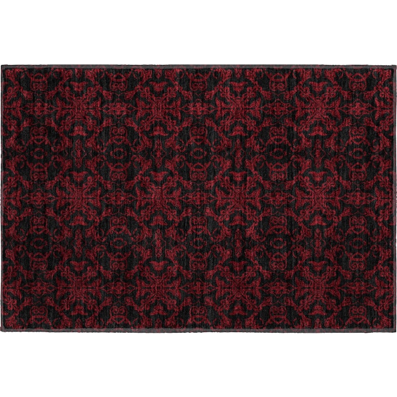 Premium Washable Super Soft Dark Traditional Mayfield Rug