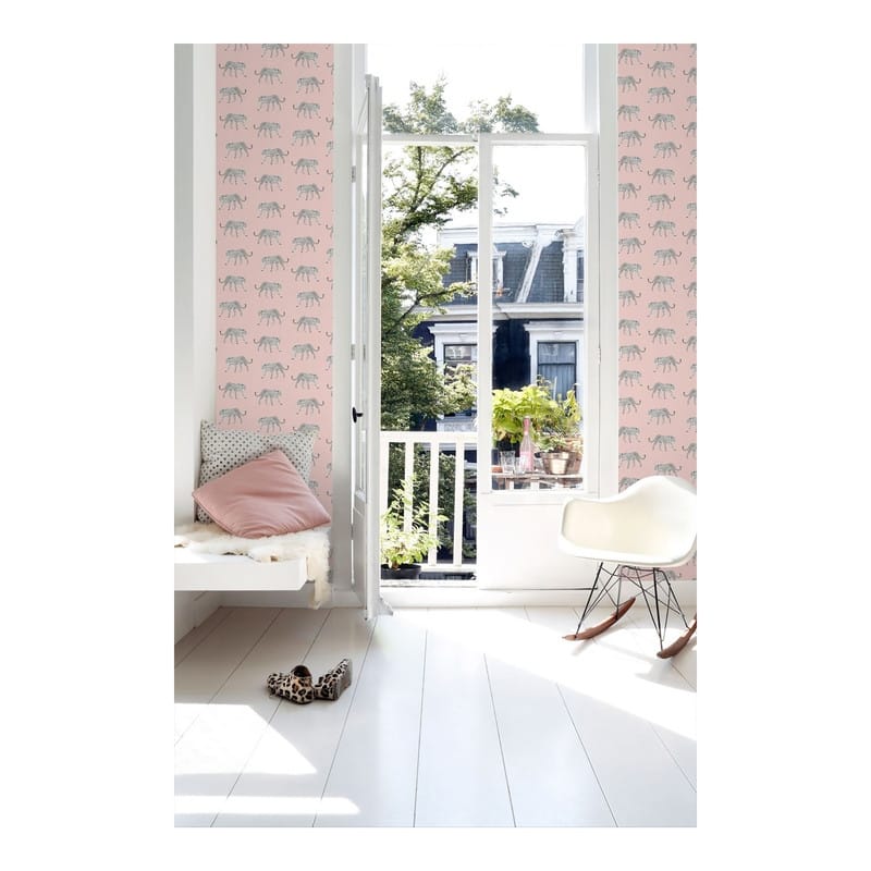 ESTA Home Prowl Pink Jaguars Wallpaper - 20.9 x 396 x 0.025