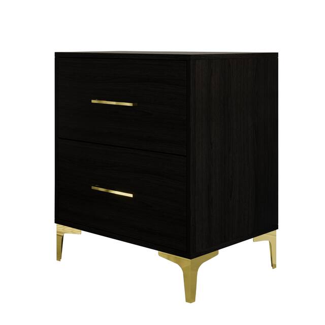 CraftPorch 3 Piece Bedroom Nightstands Set Velvet Upholstered Bed