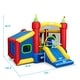 preview thumbnail 4 of 10, Inflatable Bounce House Kids Slide Jumping Castle without Blower - 149.5" x 120" x 84.5" (L x W x H)