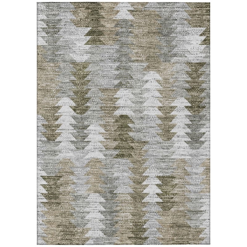 HomeRoots Geometric Transitional Rectangle Outdoor Rug