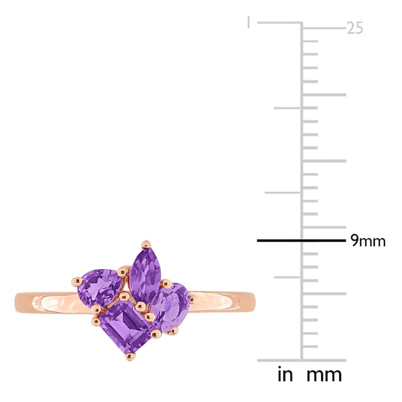 Miadora Multi-Gem Cluster Ring Sterling Silver