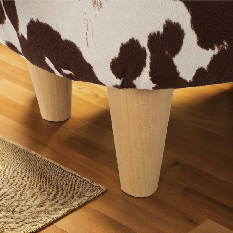 Bessie Fabric Cow Ottoman by Christopher Knight Home