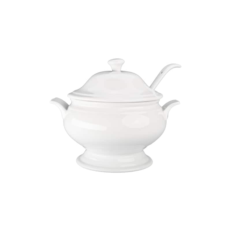 BIA Cordon Bleu Soup Tureen Set - 3.5-quart - 3.5-quart - White - 3 Piece