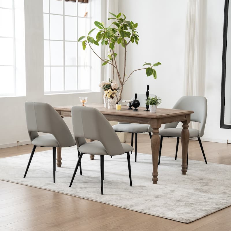 Modern Dining Chairs Set of 2 Armless Chairs 22.83"Wx22.05"Dx34.65" H