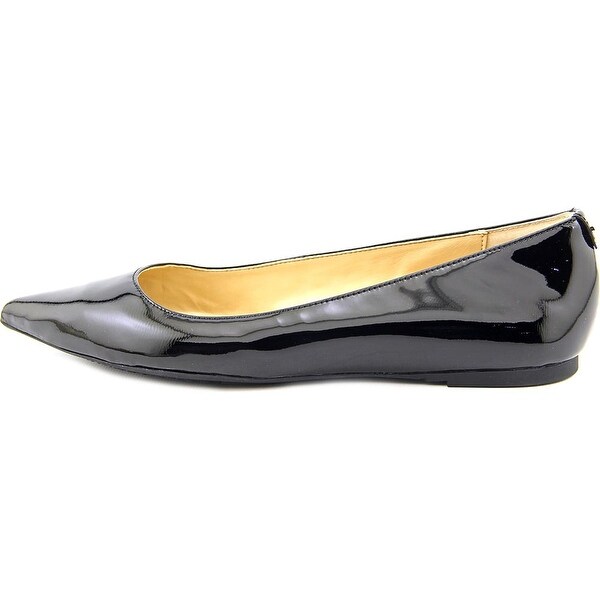leather black flats womens
