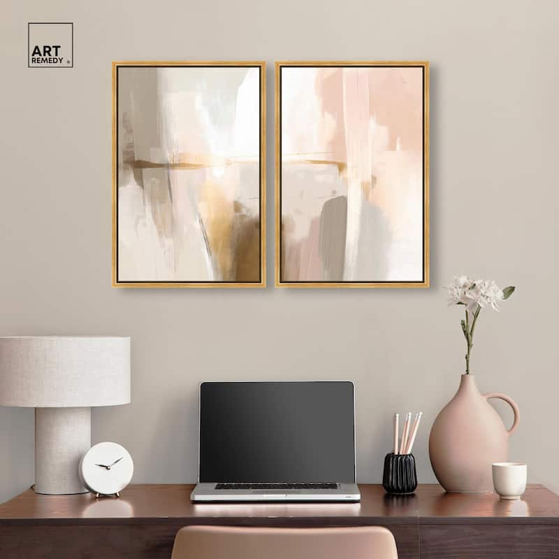 Meditative Hues I Canvas Set of 2 by Art Remedy
