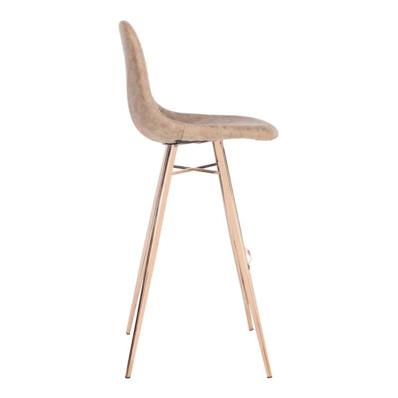 SAFAVIEH Utako -29 Inch Brown/ Copper Bar Stool - 18.5" x 20" x 43" - 19Wx19Dx43H