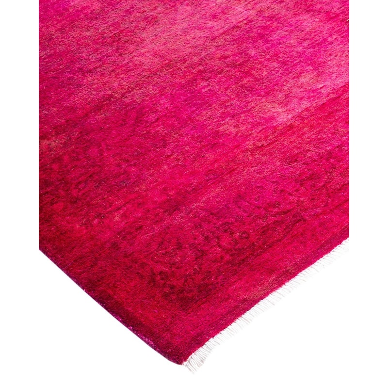 Fine Vibrance One-of-a-Kind Hand-Knotted Area Rug - Pink, 4' 1" x 6' 2" - 4' 1" x 6' 2"