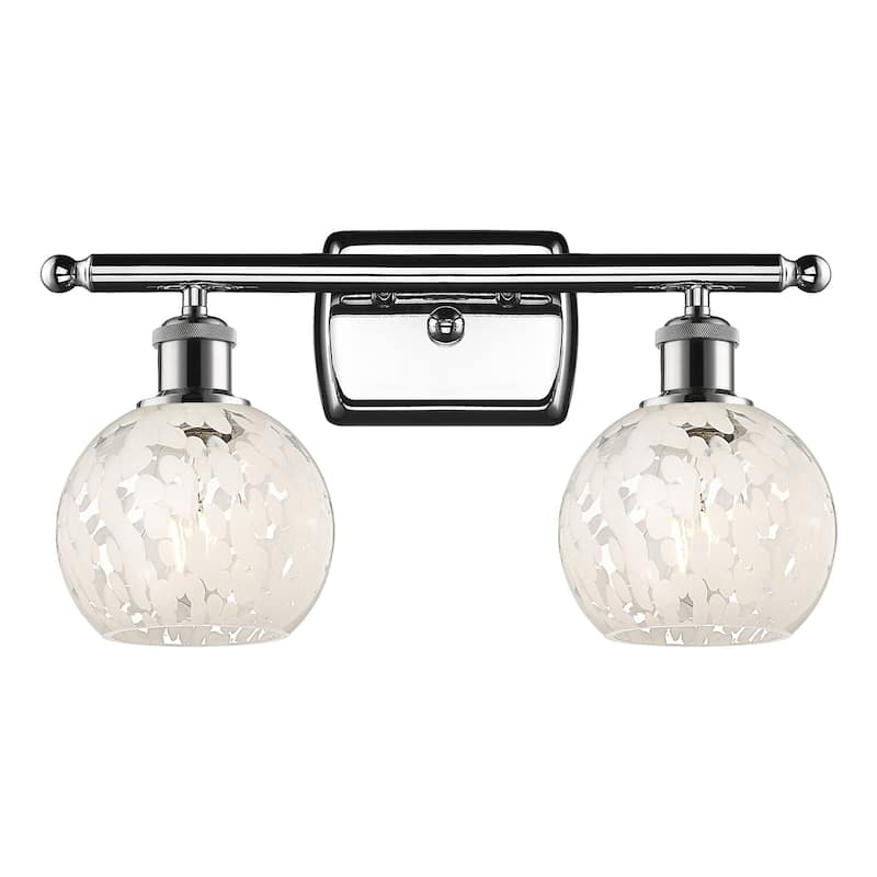 Innovations Lighting 516-2W-9-16 White Mouchette Vanity White