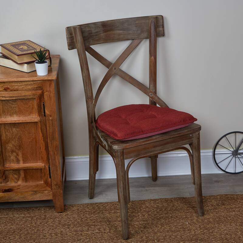Klear Vu Non-Slip 15" x 16" Omega Tufted Dining Chair Cushion Set