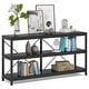 preview thumbnail 15 of 19, Rustic Console Sofa Table, 3 Tiers Industrial Narrow Long Sofa Table Black - MDF