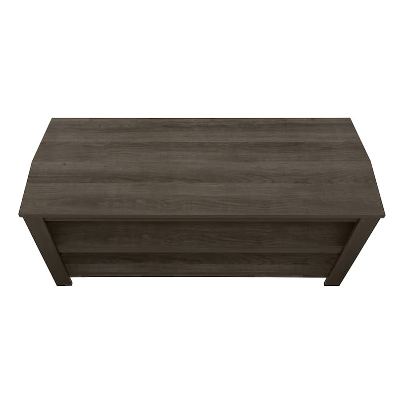 HomeRoots 42" Brown Wood Open Shelving TV Stand - 42' X '19.75' X '15.5