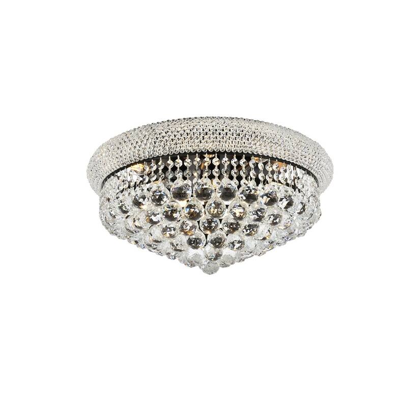 Somette Geneva 10-light 20-inch Flush-Mount Chandelier - 20 Inch