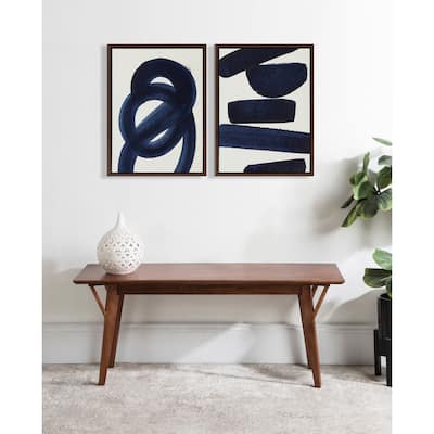 Kate and Laurel Sylvie Japandi 26 Framed Canvas by Rocket Jack