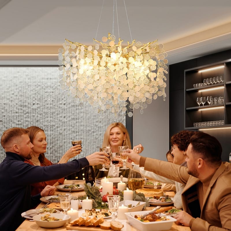 Modern Crystal Chandelier, Tree Branch Chandeliers Adjustable Height