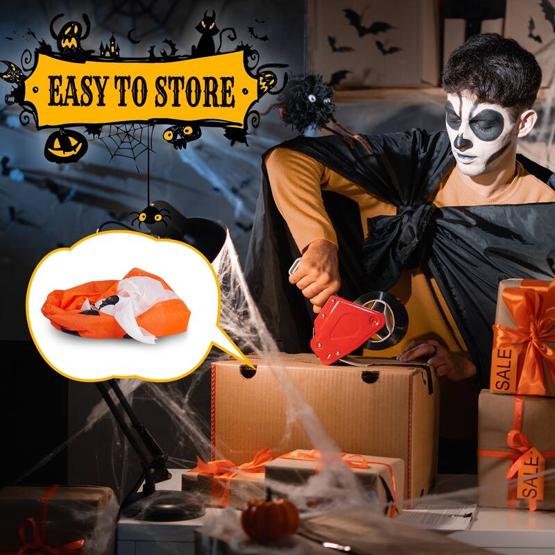 5.9ft Halloween Inflatable Pumpkin Ghost with LED Lights Outdoor Yard Decoration
